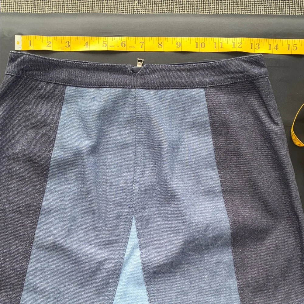 BCBGMaxAzria Two-Tone Denim Mini Skirt